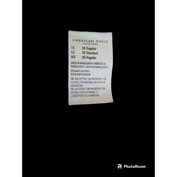 American EAGLE Next Level Stretch Juniors Black 00 - Picture 5 of 6